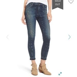 Citizens of humanity rocket crop faded batik jeans
